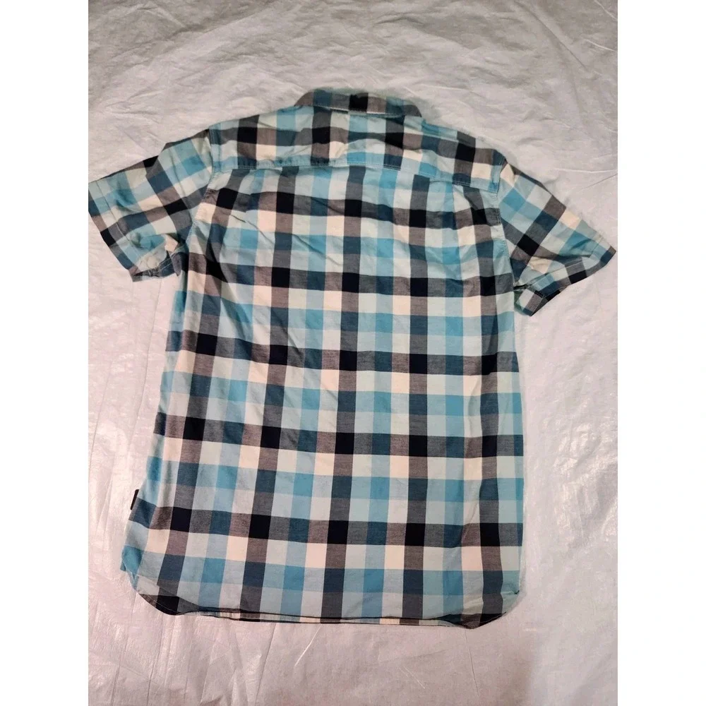 The North Face Shirt Mens Large Blue Plaid Top Collared Button Outdoor Casual L
